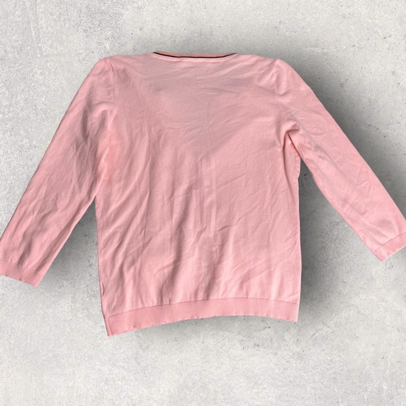 Talbots Pima Cotton Pink Button Up with Pockets Cardigan Sweater Small - Picture 5 of 7